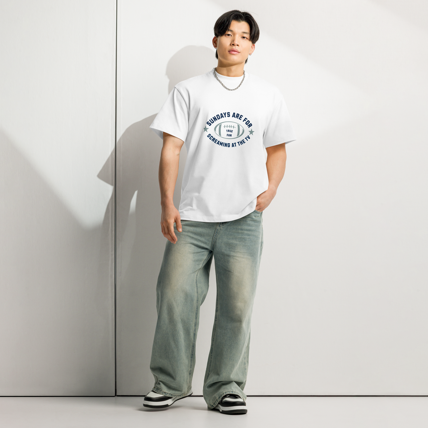 Sundays Are for Screaming at the TV | Funny Football Fan T-Shirt