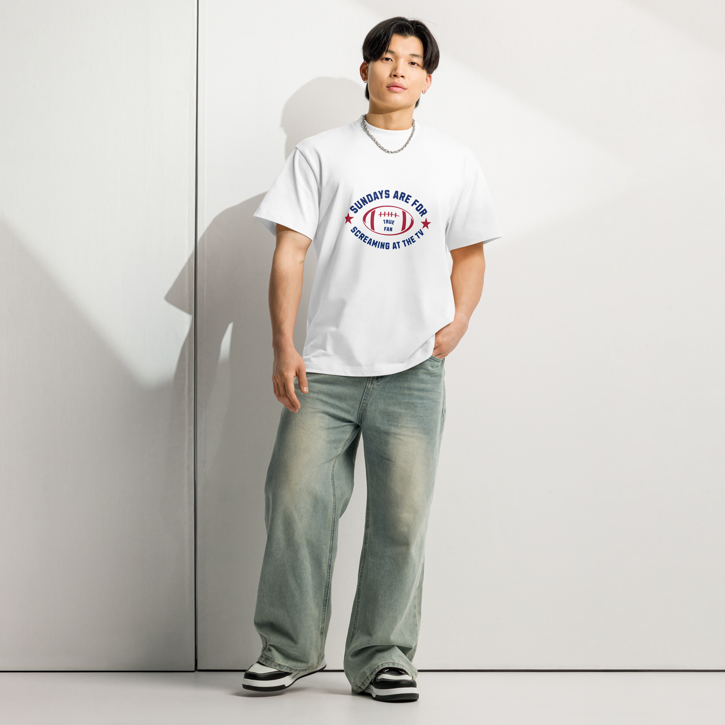 Sundays Are for Screaming at the TV | Funny Football Fan T-Shirt
