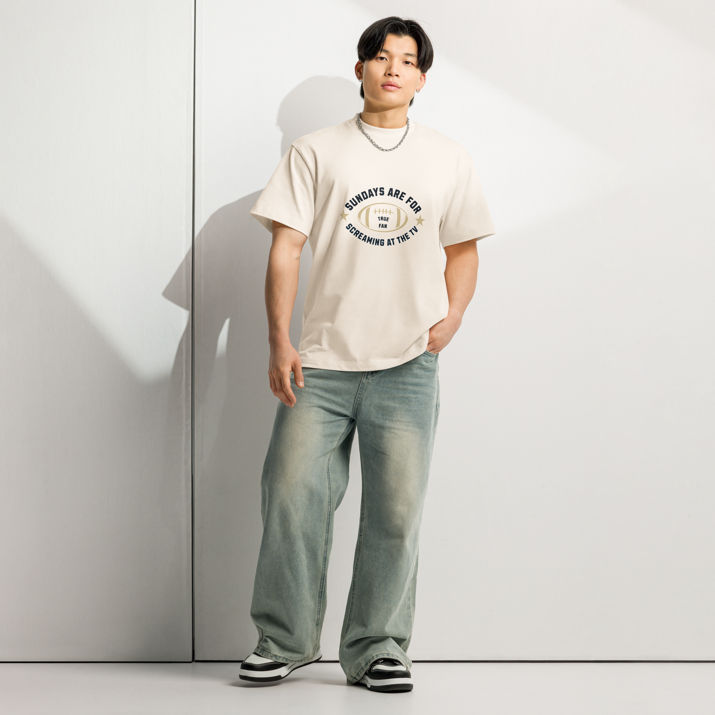 Sundays Are for Screaming at the TV | Funny Football Fan T-Shirt