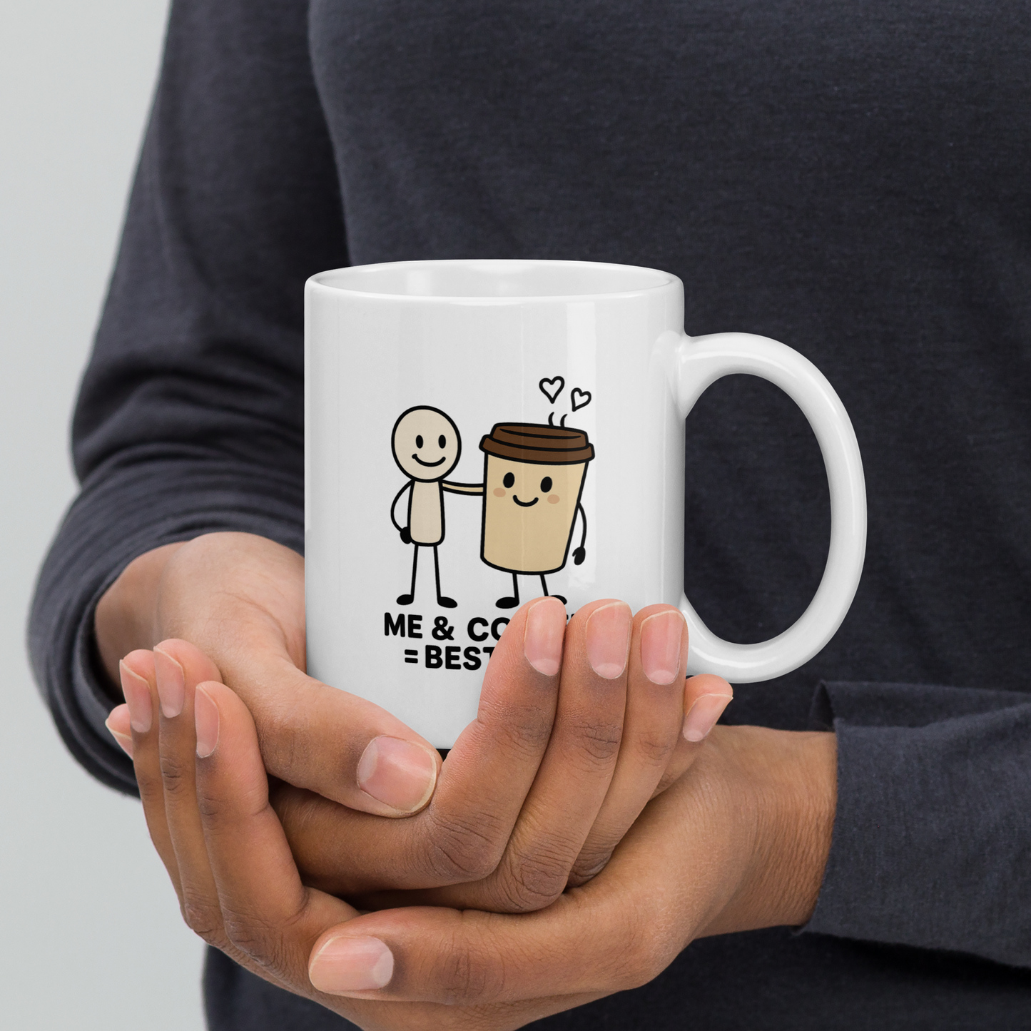 Me & Coffee = Besties | Funny Coffee Mug | Snark Dept.