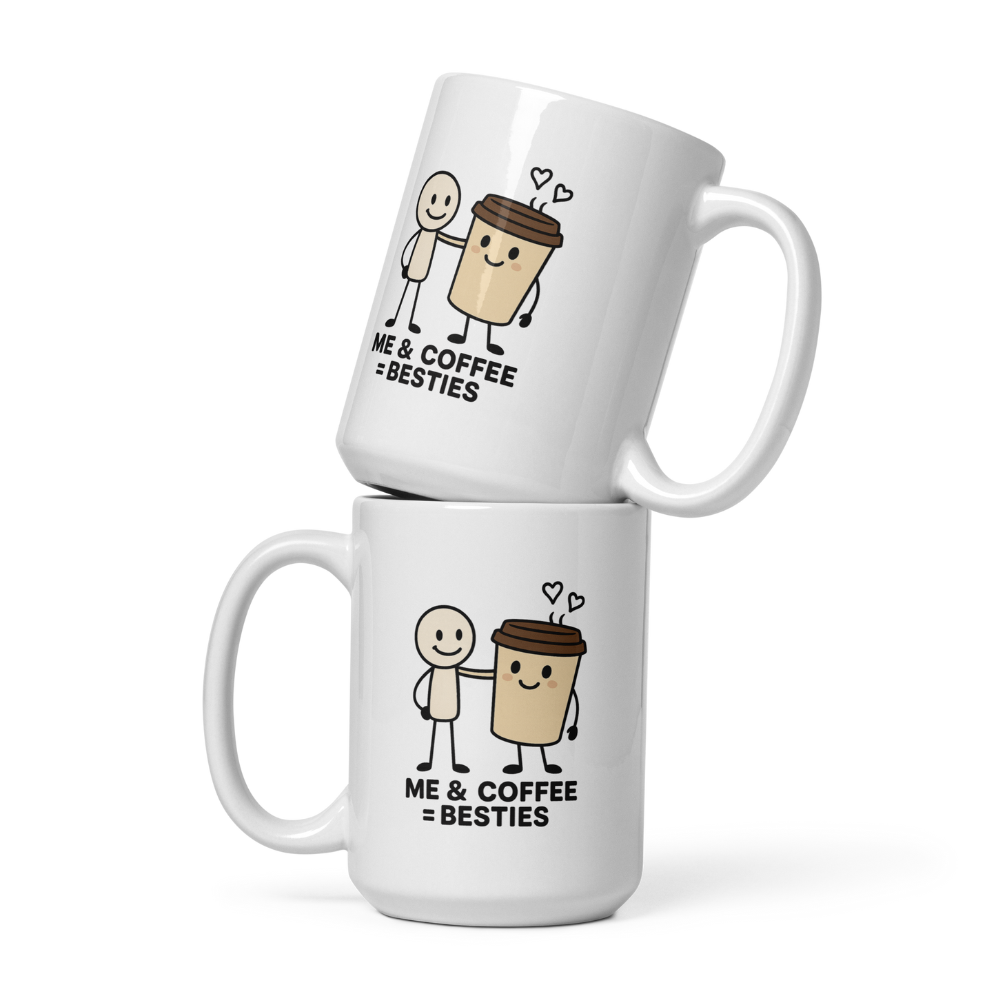 Me & Coffee = Besties | Funny Coffee Mug | Snark Dept.