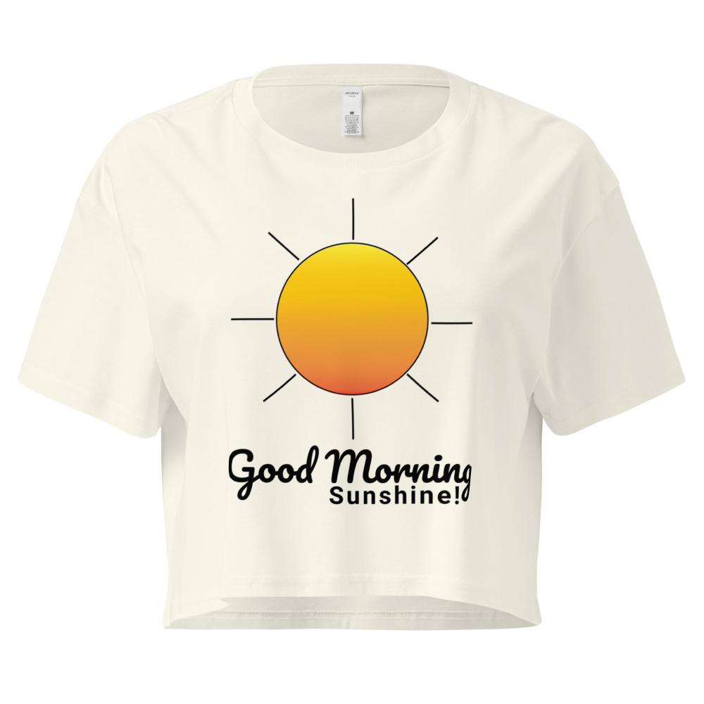 Good Morning Sunshine – Crop Top with Sun Graphic