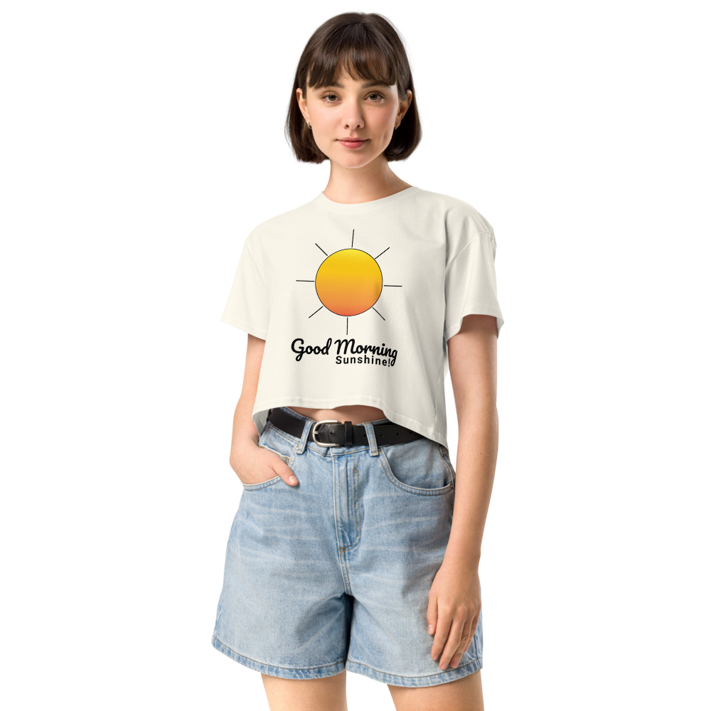 Good Morning Sunshine – Crop Top with Sun Graphic