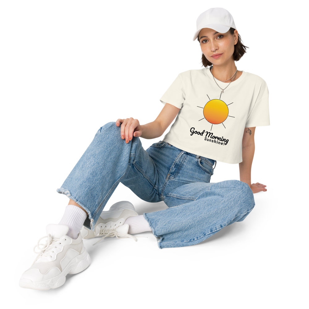 Good Morning Sunshine – Crop Top with Sun Graphic