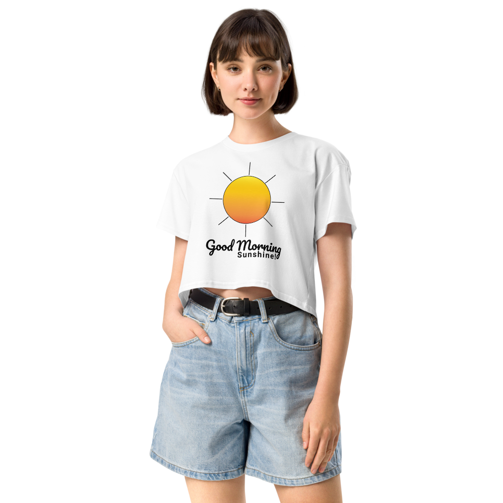 Good Morning Sunshine – Crop Top with Sun Graphic