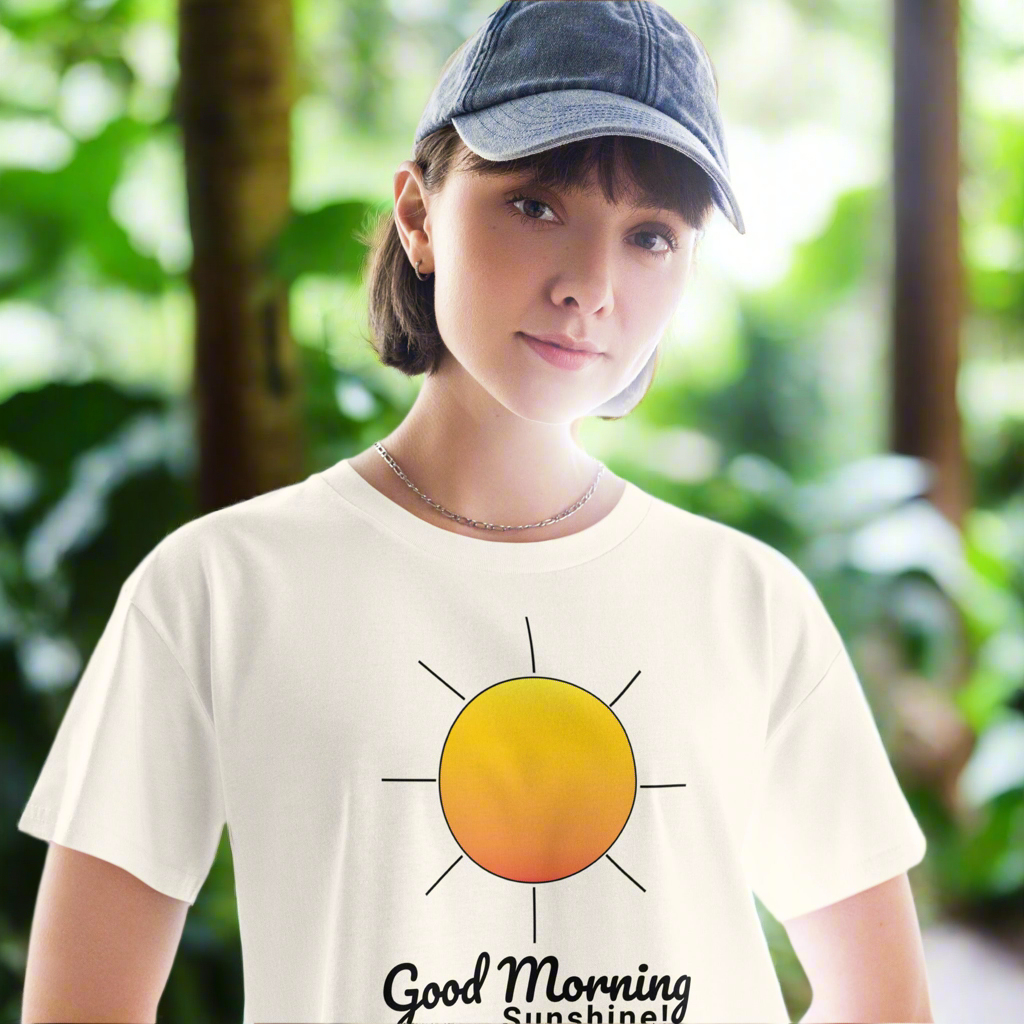 Good Morning Sunshine – Crop Top with Sun Graphic