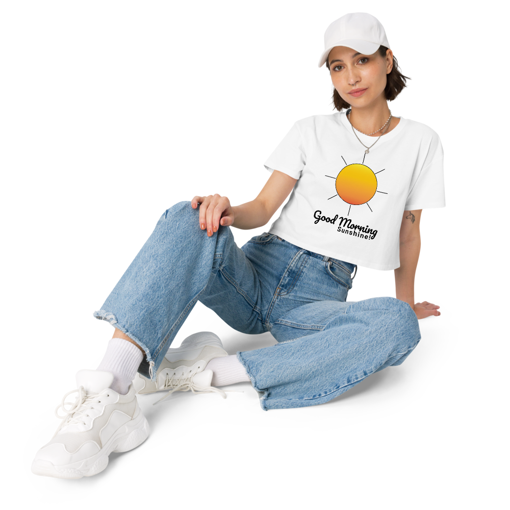 Good Morning Sunshine – Crop Top with Sun Graphic